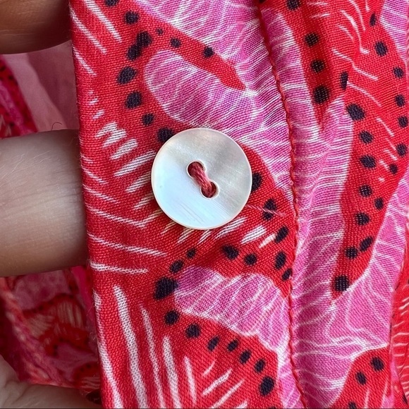 CHUFY My Aussie Days Ziggy Mini Dress Gunai Pink XS Cotton Silk Loose Fit GUC - Picture 9 of 16